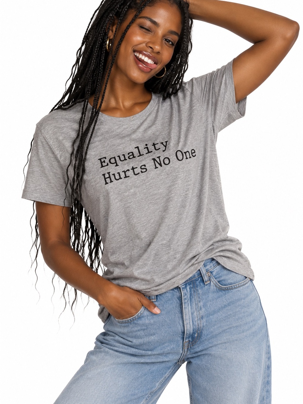 Equality Hurts No One Gray Graphic Tee - Women